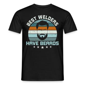 Funny Welder Welder Gift - Men's T-Shirt - black - Front - AI Model Male 178 light (178cm)
