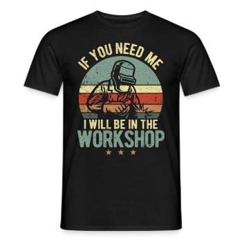Funny Welder Welding Retro Gift - Men's T-Shirt - black - Front - AI Model Male 178 light (178cm)