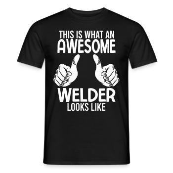 Lustiger Schweißer Schweißer Geschenk - Männer T-Shirt - Schwarz - Vorne - AI Model Male 178 light (178cm)