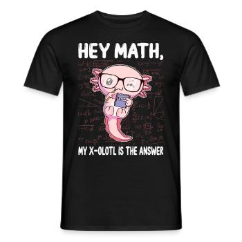 Drôle Math Axolotl Math Cadeau - T-shirt homme - noir - Devant - AI Model Male 178 light (178cm)