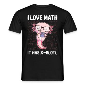 Lustiges Mathe-Kawaii-Axolotl-Geschenk - Männer T-Shirt - Schwarz - Vorne - AI Model Male 178 light (178cm)