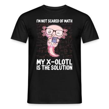 Drôles Mathématiques Kawaii Axolotl Mathématiques Gesch - T-shirt homme - noir - Devant - AI Model Male 178 light (178cm)