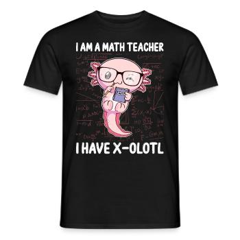 Lustiges Mathe-Kawaii-Axolotl-Geschenk - Männer T-Shirt - Schwarz - Vorne - AI Model Male 178 light (178cm)