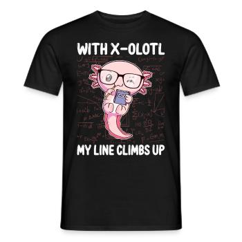 Lustiges Mathe-Kawaii-Axolotl-Geschenk - Männer T-Shirt - Schwarz - Vorne - AI Model Male 178 light (178cm)