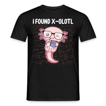 Drôles Mathématiques Kawaii Axolotl Mathématiques Gesch - T-shirt homme - noir - Devant - AI Model Male 178 light (178cm)