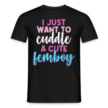Femboy Gift - Men's T-Shirt - black - Front - AI Model Male 178 light (178cm)