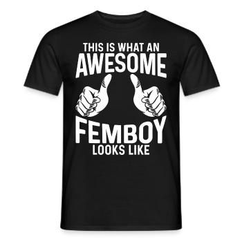 Femboy Gift - Men's T-Shirt - black - Front - AI Model Male 178 light (178cm)