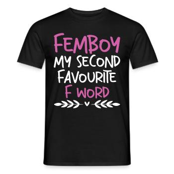 Funny Femboy Gift - Men's T-Shirt - black - Front - AI Model Male 178 light (178cm)
