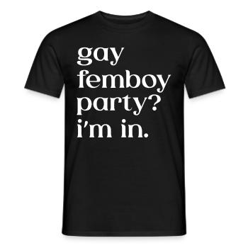 Funny Femboy Gift - Men's T-Shirt - black - Front - AI Model Male 178 light (178cm)