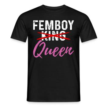 Funny Femboy Gift - Men's T-Shirt - black - Front - AI Model Male 178 light (178cm)