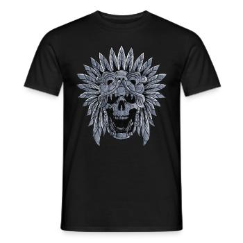 Quetzalcoatl Schädel Goth Aztec Gefiederte Schlang - Männer T-Shirt - Schwarz - Vorne - AI Model Male 178 light (178cm)