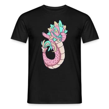 Tupfende Quetzalcoatl Aztekische Gefiederte Schlan - Männer T-Shirt - Schwarz - Vorne - AI Model Male 178 light (178cm)