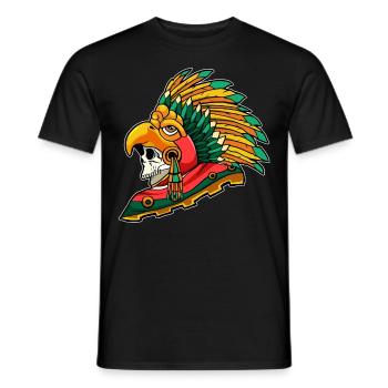Aztèque Eagle Warrior Mayan Skull Inca - T-shirt homme - noir - Devant - AI Model Male 178 light (178cm)