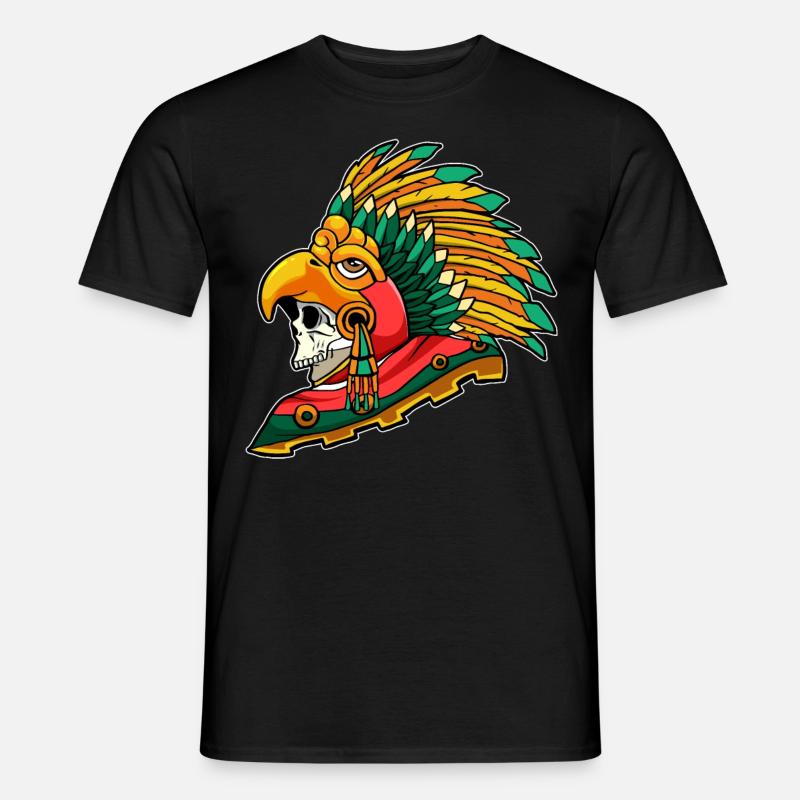 Aztec Eagle Warrior Maya Skull Inca - Mænd T-shirt - sort