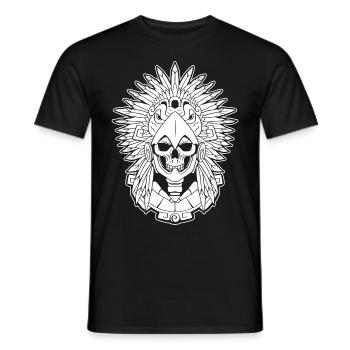Aztèque Eagle Warrior Mayan Skull Inca - T-shirt homme - noir - Devant - AI Model Male 178 light (178cm)