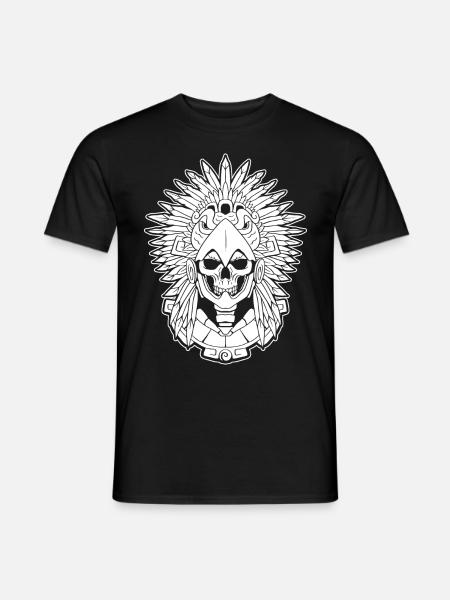 Azteken-Adler-Krieger Maya-Schädel Inka - Männer T-Shirt - Schwarz