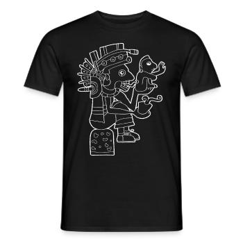 Mictlantecuhtli Dieu de la Mort Aztèques Dieu Maya I - T-shirt homme - noir - Devant - AI Model Male 178 light (178cm)