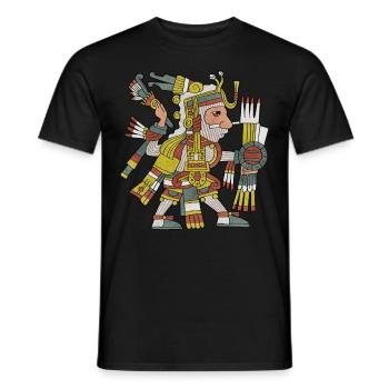 Mixcoatl Aztec God Cloud Serpent Maya Inka Tolt - Men's T-Shirt - black - Front - AI Model Male 178 light (178cm)