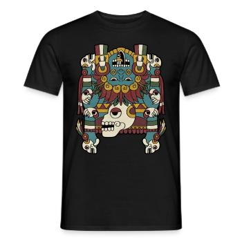 Tlaltecuhtli Déesse aztèque mésoaméricaine - T-shirt homme - noir - Devant - AI Model Male 178 light (178cm)