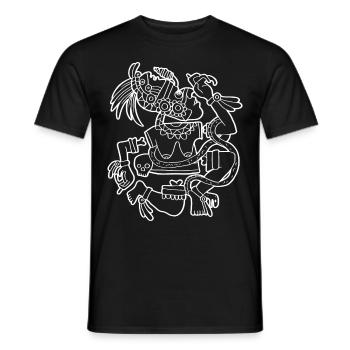 Coyolxauhqui Aztec Goddess Moon Goddess Maya Inca - Men's T-Shirt - black - Front - AI Model Male 178 light (178cm)