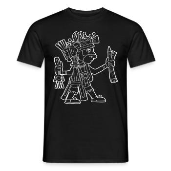 Ahuiateteo Dieu aztèque Maya Inca Toltèques - T-shirt homme - noir - Devant - AI Model Male 178 light (178cm)
