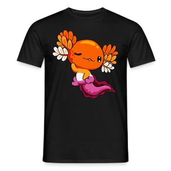 Lesbian Pride Lesbian Flag Kawaii Axolotl H - T-shirt homme - noir - Devant - AI Model Male 178 light (178cm)