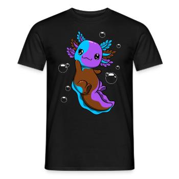 Androsexuelle Drapeau Axolotl Tas Kawaii - T-shirt homme - noir - Devant - AI Model Male 178 light (178cm)