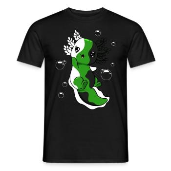Neutrois Flagge Axolotl Haufen Kawaii Neutrois Sto - Männer T-Shirt - Schwarz - Vorne - AI Model Male 178 light (178cm)