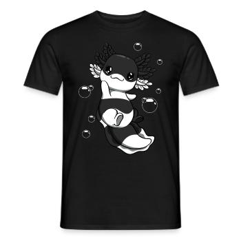 Drapeau hétérosexuel Axolotl Bunch Kawaii - T-shirt homme - noir - Devant - AI Model Male 178 light (178cm)