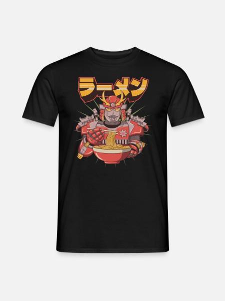 Cyborg Robot Ramen Noodles Cyber Punk Cyber - Men's T-Shirt - black