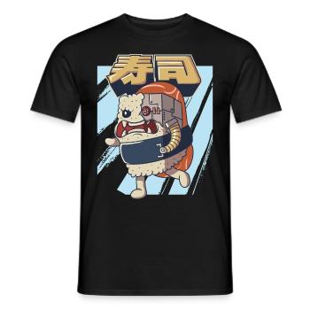 Cyborg Japanese Sushi Monster Cyber Punk Cyber - Männer T-Shirt - Schwarz - Vorne - AI Model Male 178 light (178cm)