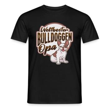 Weltbester Bulldoggen Opa Design n Bulldoggen Opa - Männer T-Shirt - Schwarz - Vorne - AI Model Male 178 light (178cm)