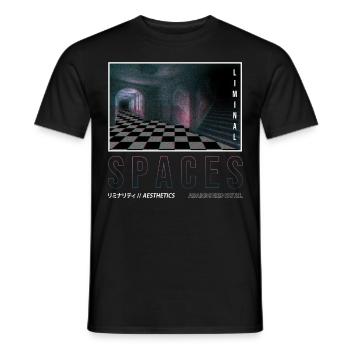 Anemoiacore Ästhetischer Grenzraum Weirdcore - Männer T-Shirt - Schwarz - Vorne - AI Model Male 178 light (178cm)