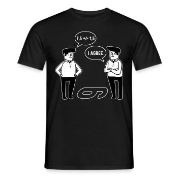 Lustige mathematische Gleichung Es geht um die Per - Männer T-Shirt - Schwarz - Vorne - AI Model Male 178 light (178cm)
