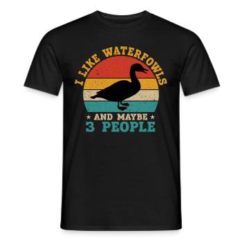 Fun waterfowl hunting - Men's T-Shirt - black - Front - AI Model Male 178 light (178cm)