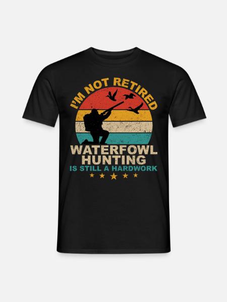 Funny Waterfowl Hunt Retro - Men's T-Shirt - black
