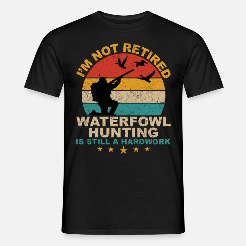 Lustige Wasservogeljagd Retro - Männer T-Shirt - Schwarz