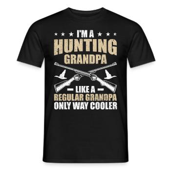 Funny Waterfowl Hunting Grandpa - Men's T-Shirt - black - Front - AI Model Male 178 light (178cm)