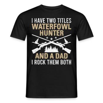 Fun waterfowl hunting - Men's T-Shirt - black - Front - AI Model Male 178 light (178cm)