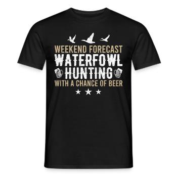 Fun waterfowl hunting - Men's T-Shirt - black - Front - AI Model Male 178 light (178cm)
