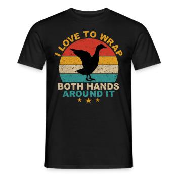 Lustig Lustig Entenjagd unter - Männer T-Shirt - Schwarz - Vorne - AI Model Male 178 light (178cm)