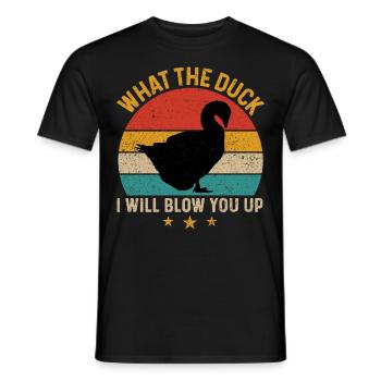Lustige Entenjagd Entenjäger - Männer T-Shirt - Schwarz - Vorne - AI Model Male 178 light (178cm)