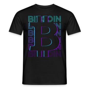 Bitcoin Crypto Crypto Rétro Cadeau - T-shirt homme - noir - Devant - AI Model Male 178 light (178cm)