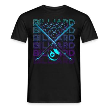 Billardspieler Retro Geschenk - Männer T-Shirt - Schwarz - Vorne - AI Model Male 178 light (178cm)
