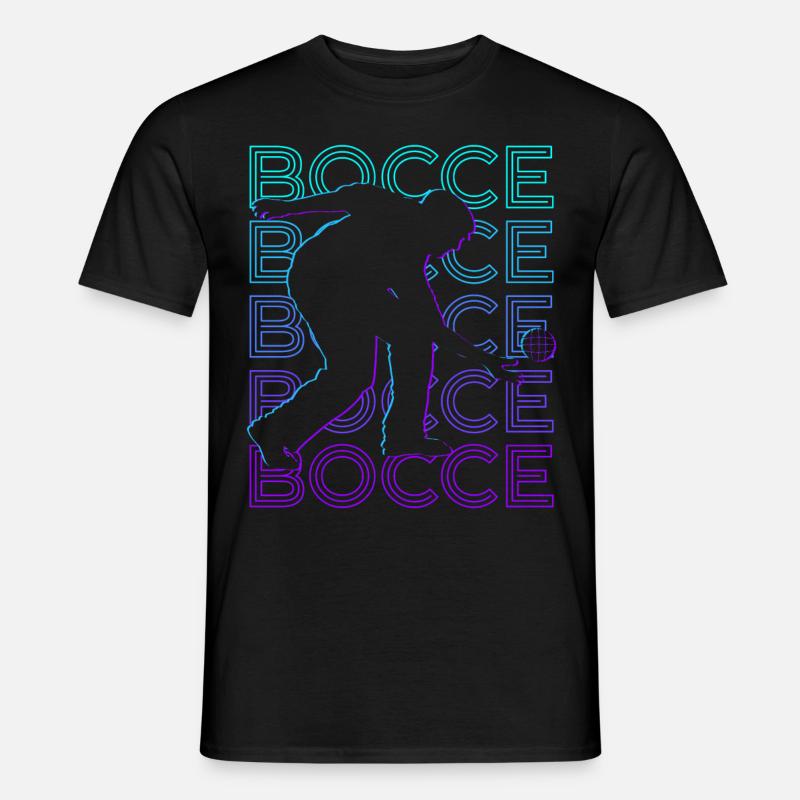Boccia Bocci Retro Geschenk - Männer T-Shirt - Schwarz