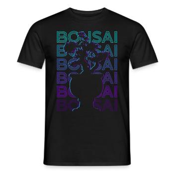 Bonsai Tree Retro Gift - Men's T-Shirt - black - Front - AI Model Male 178 light (178cm)