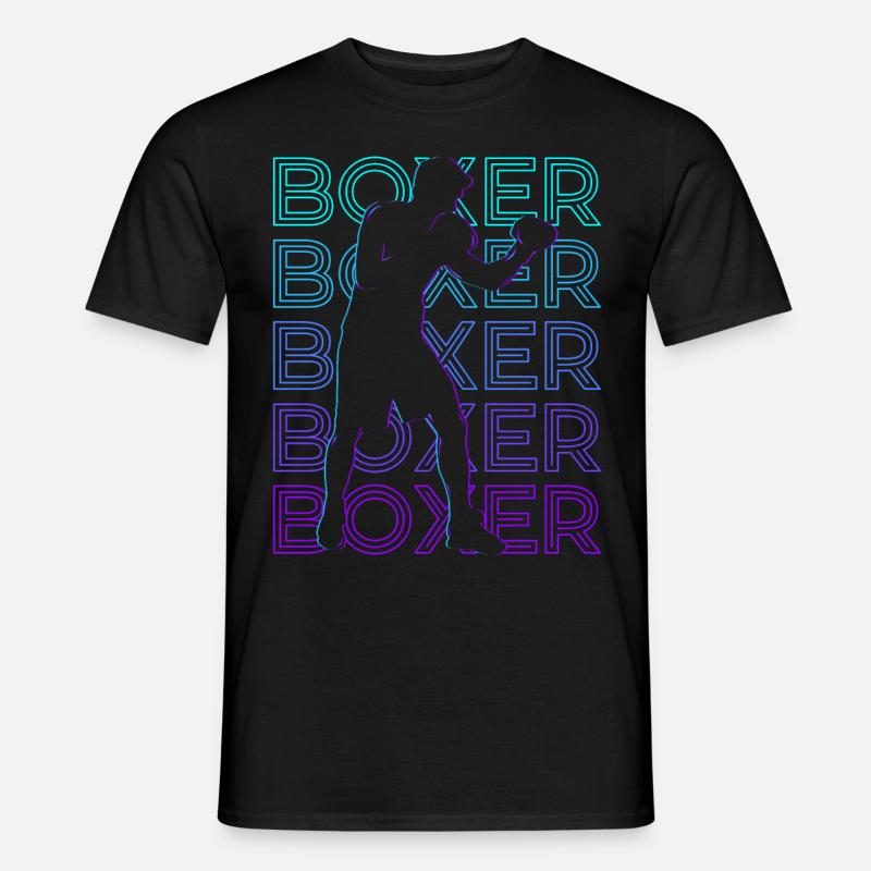 Boxer Boxes Retro Gift - Men's T-Shirt - black