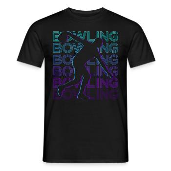 Bowling Bowler Retro Gift - Men's T-Shirt - black - Front - AI Model Male 178 light (178cm)