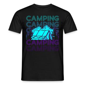 Camping Motorhome Camp Retro Gift - Men's T-Shirt - black - Front - AI Model Male 178 light (178cm)
