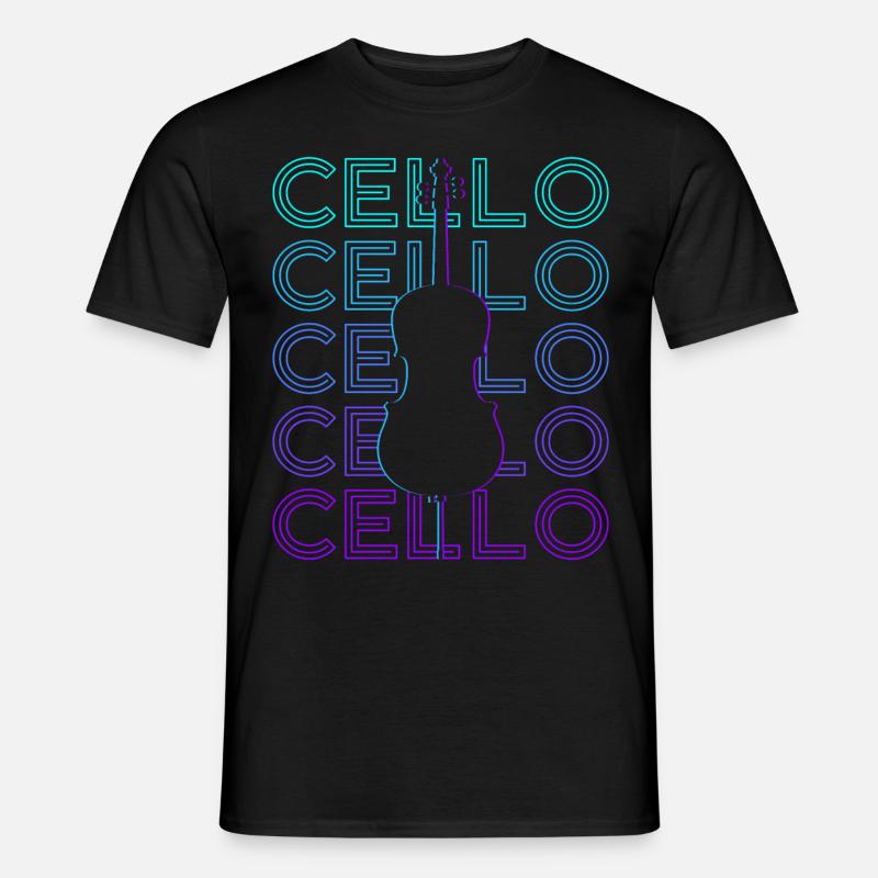 Cello Cellist Retro Geschenk - Männer T-Shirt - Schwarz